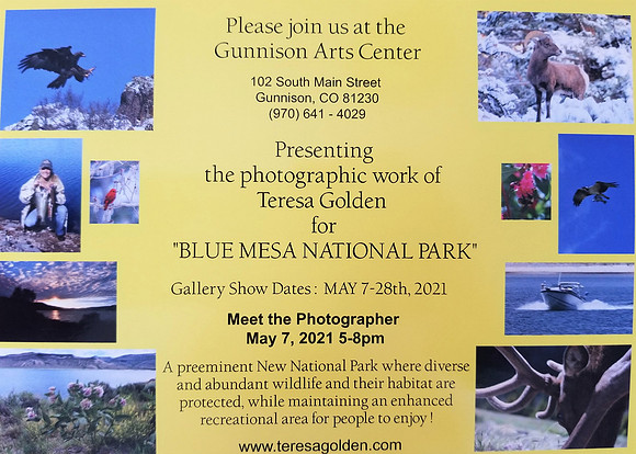 Blue Mesa National Park Back of Invitation