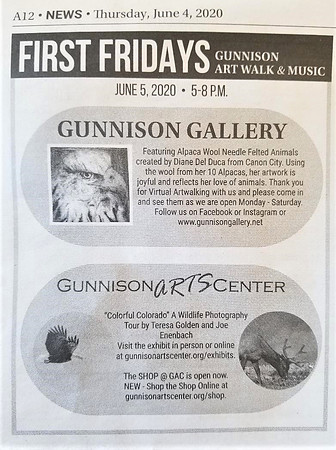 newspaper ad for gallery 1st Friday